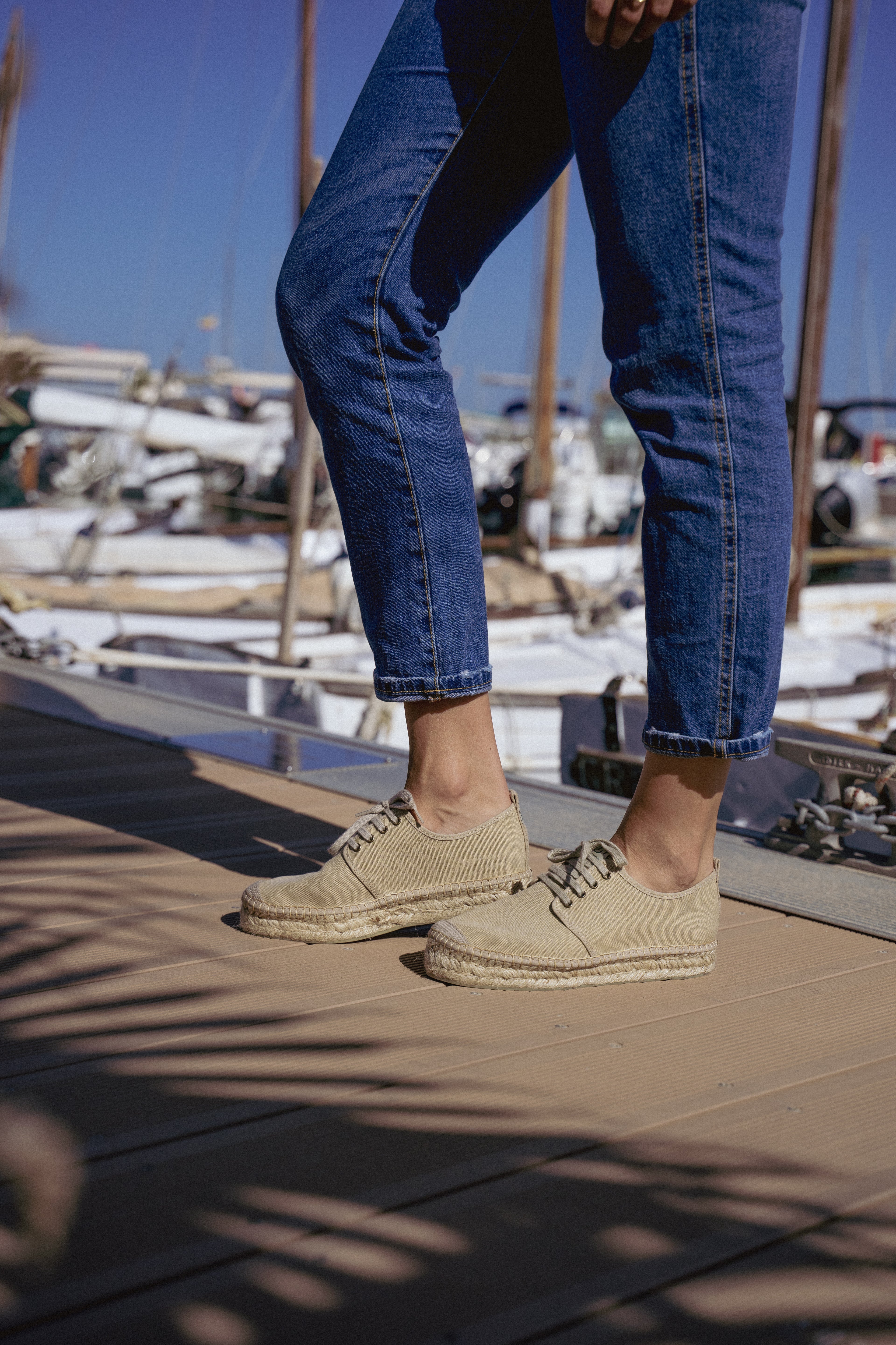 Women Sóller lace-up espadrilles - Beige colour