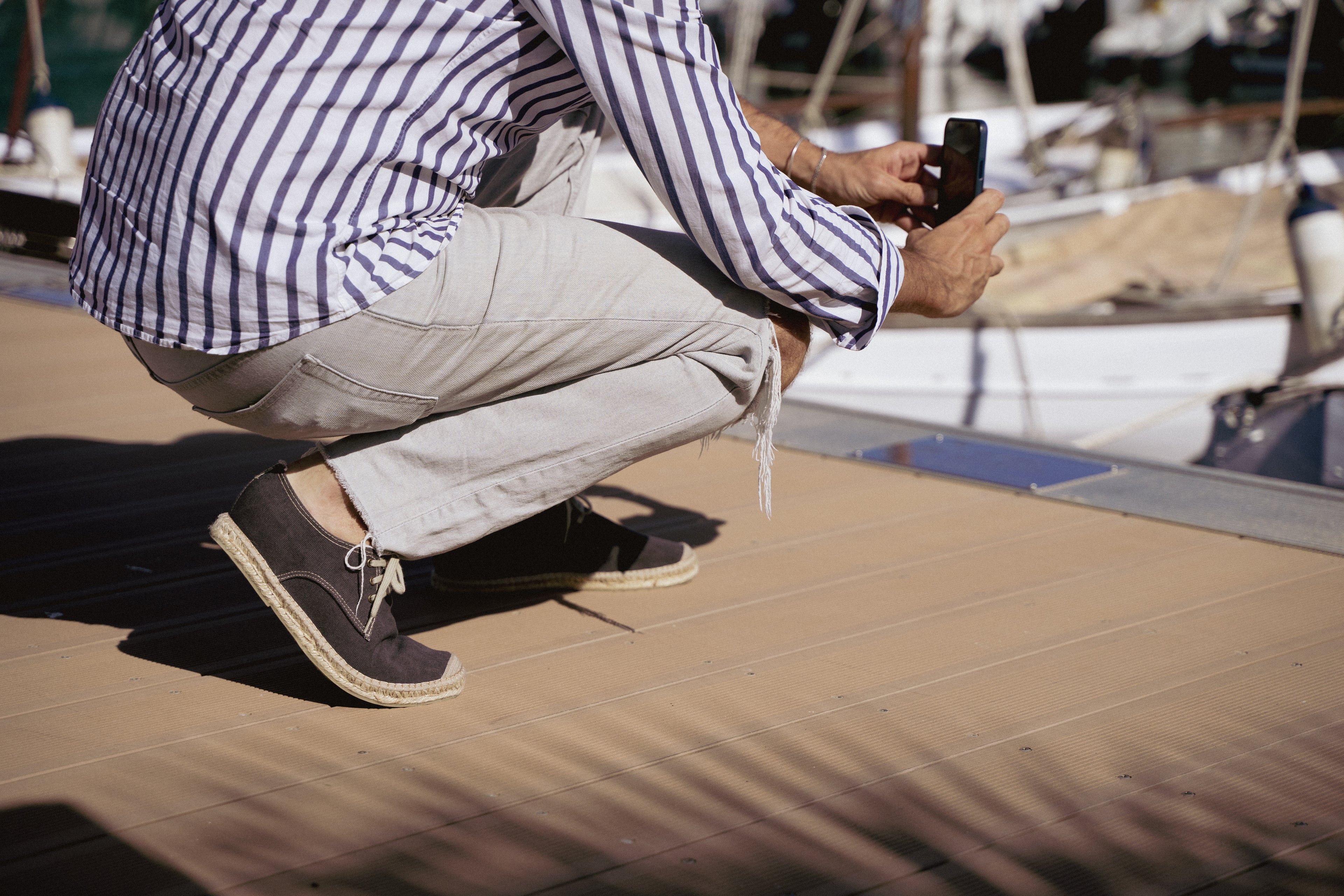 Eivissa lace-up  men espadrilles - Quartz colour