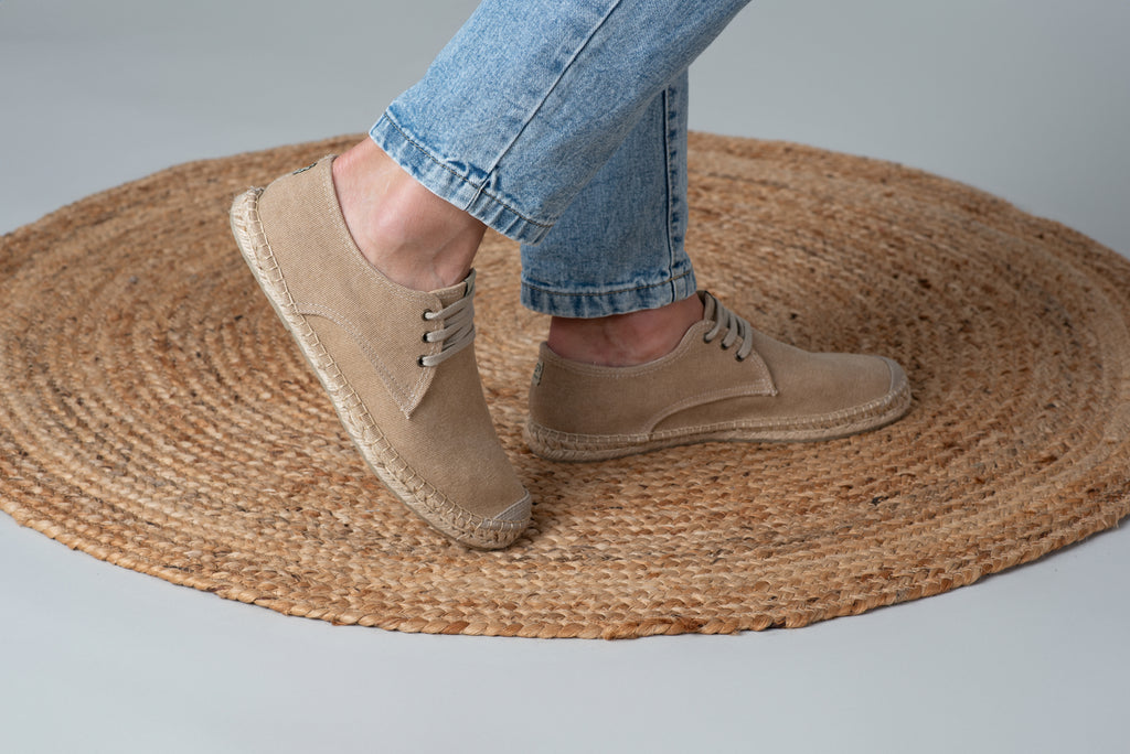 Eivissa lace-up men espadrilles - Beige colour