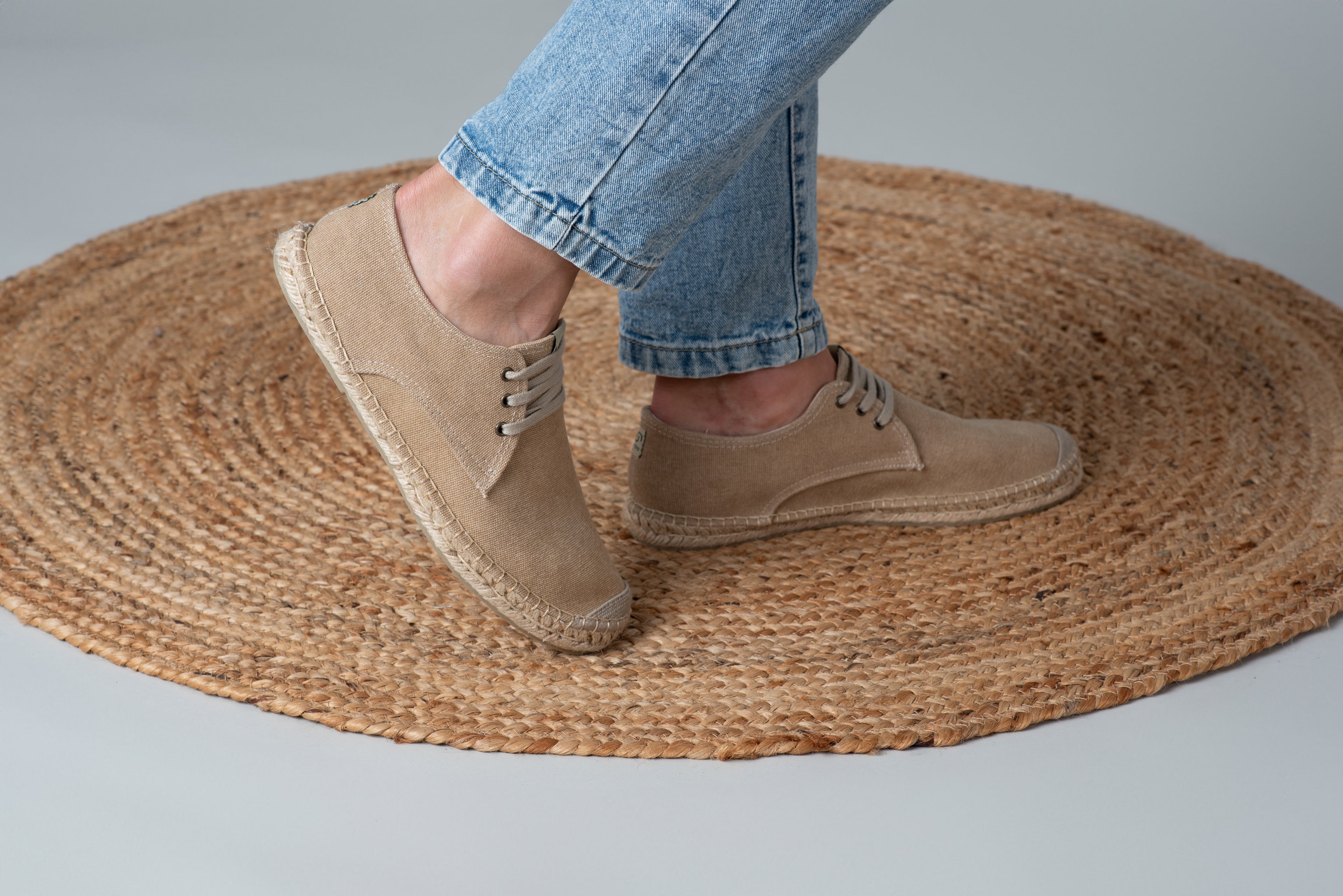 Eivissa lace-up men espadrilles - Beige colour