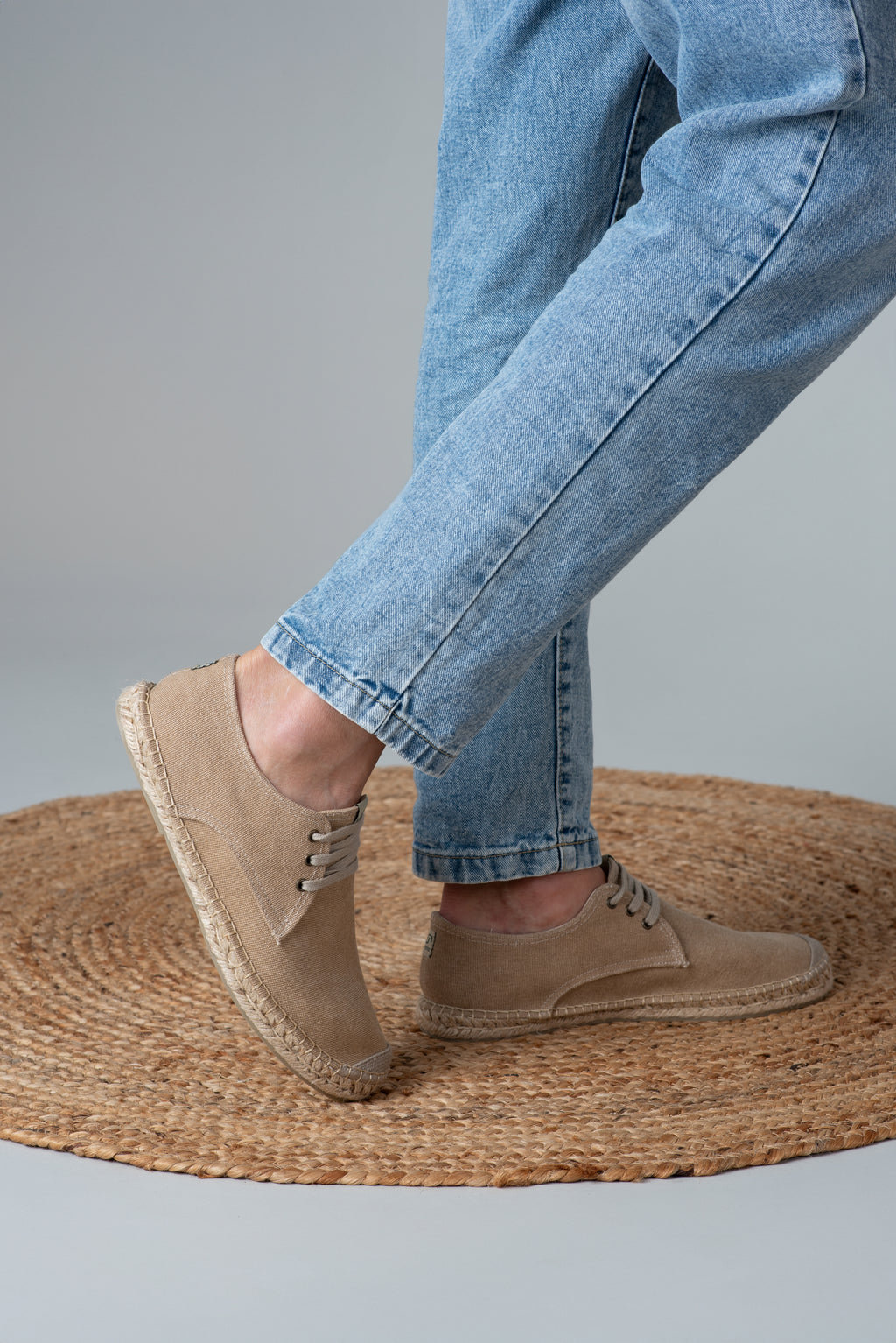 Eivissa lace-up men espadrilles - Beige colour
