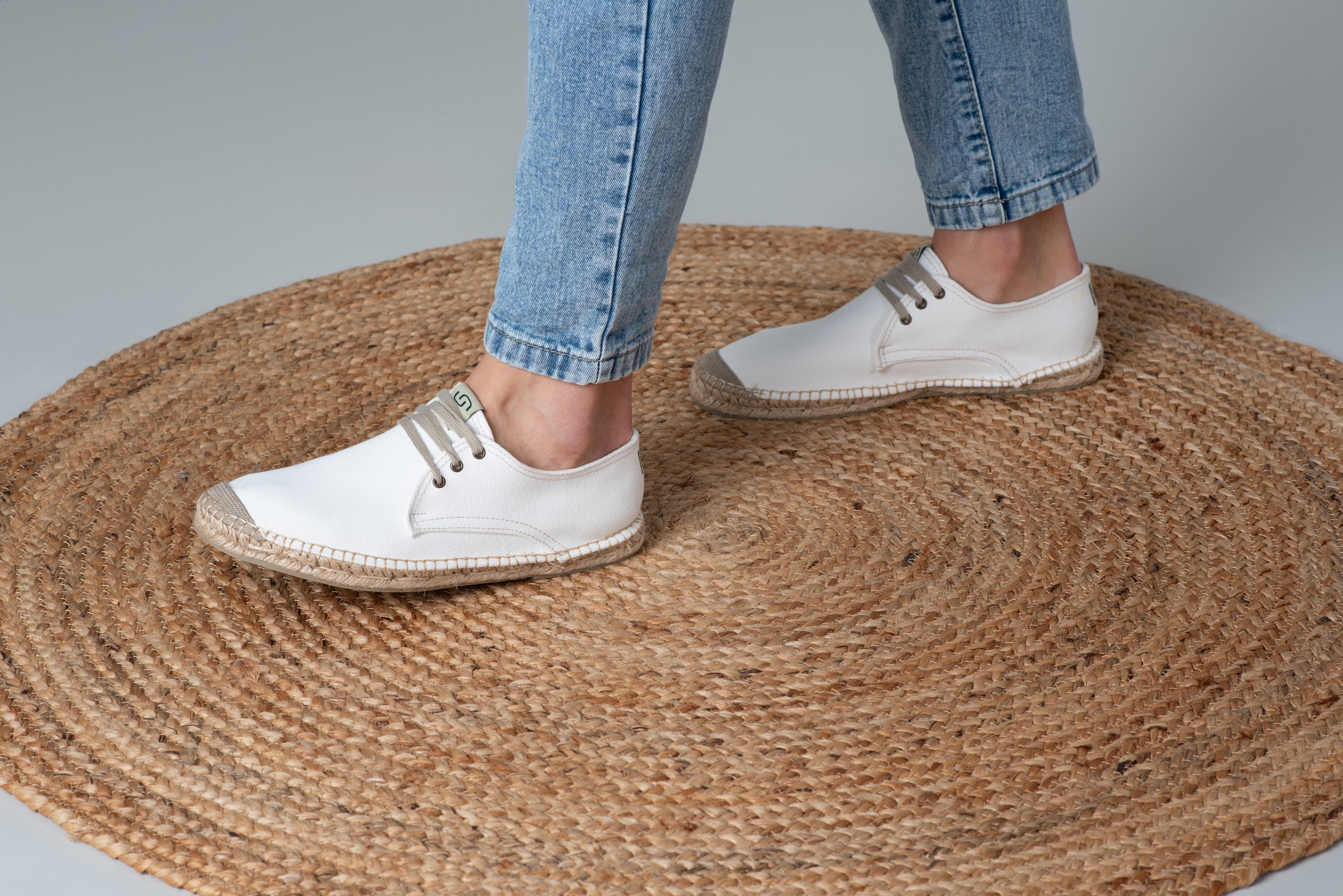 Eivissa lace-up men espadrilles - White colour