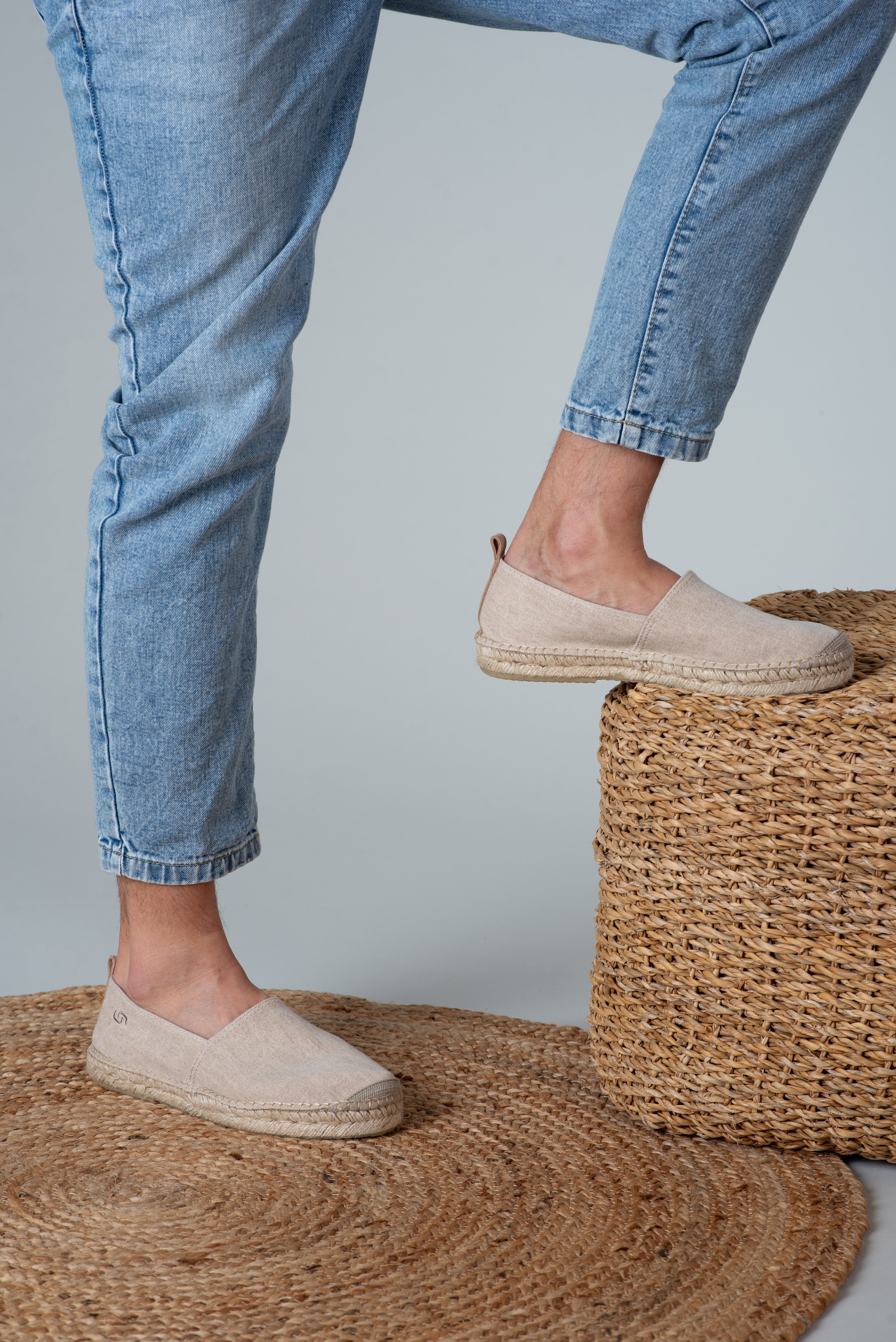 Eivissa slip-in men espadrilles -Beige colour