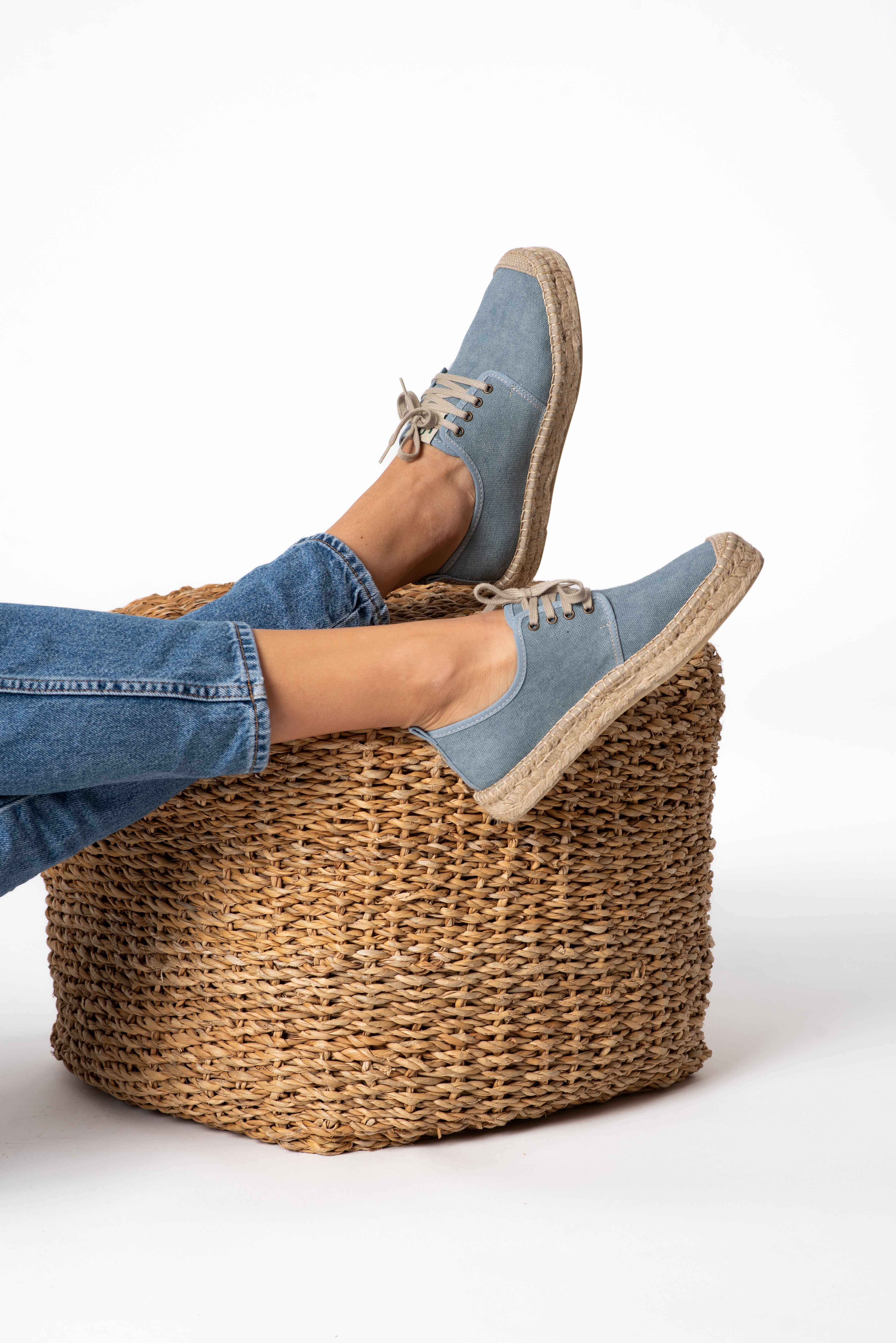 Women Sóller lace-up espadrilles - Blue colour