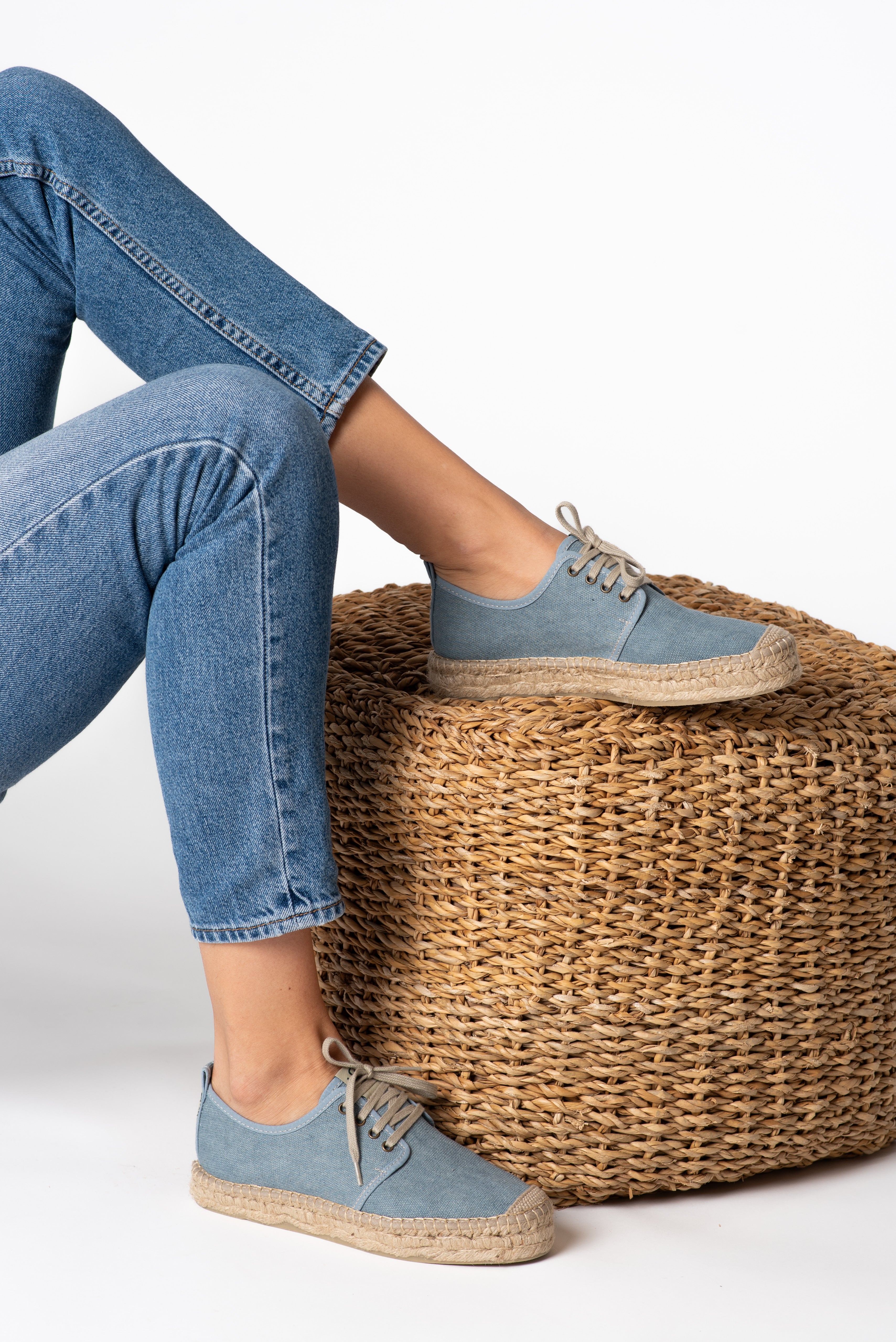 Women Sóller lace-up espadrilles - Blue colour