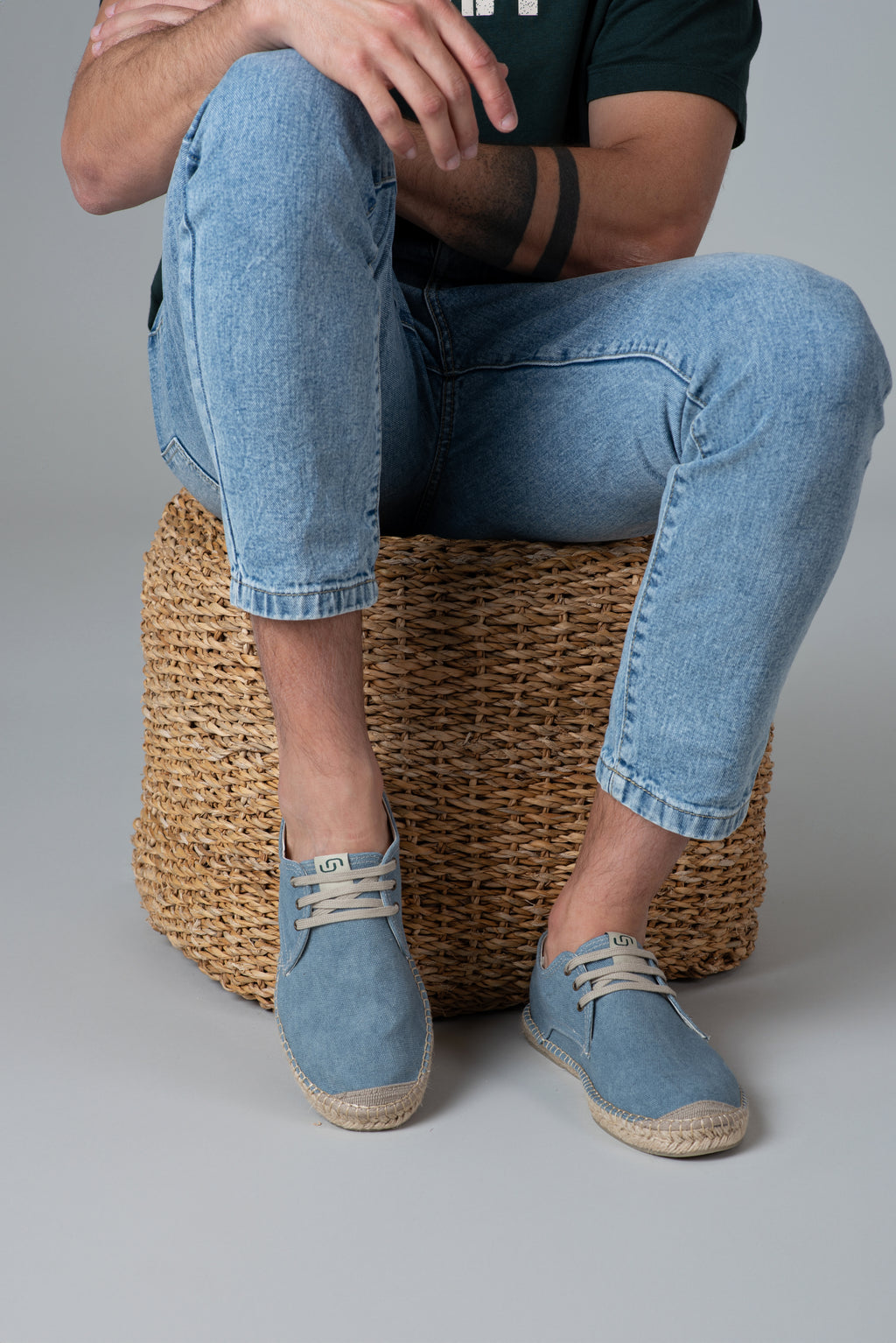 Eivissa Lace-up men espadrilles - Blue colour