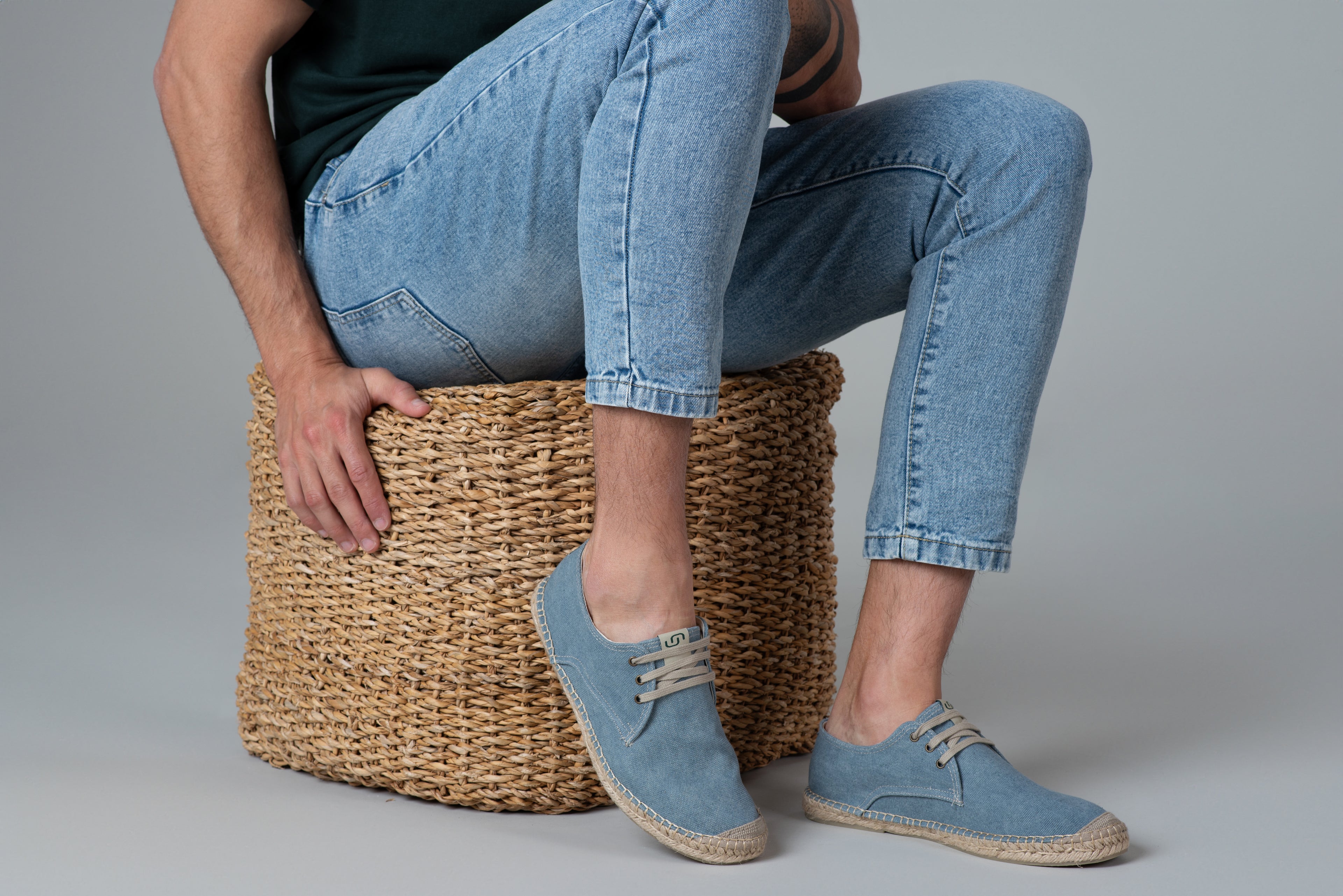 Eivissa Lace-up men espadrilles - Blue colour