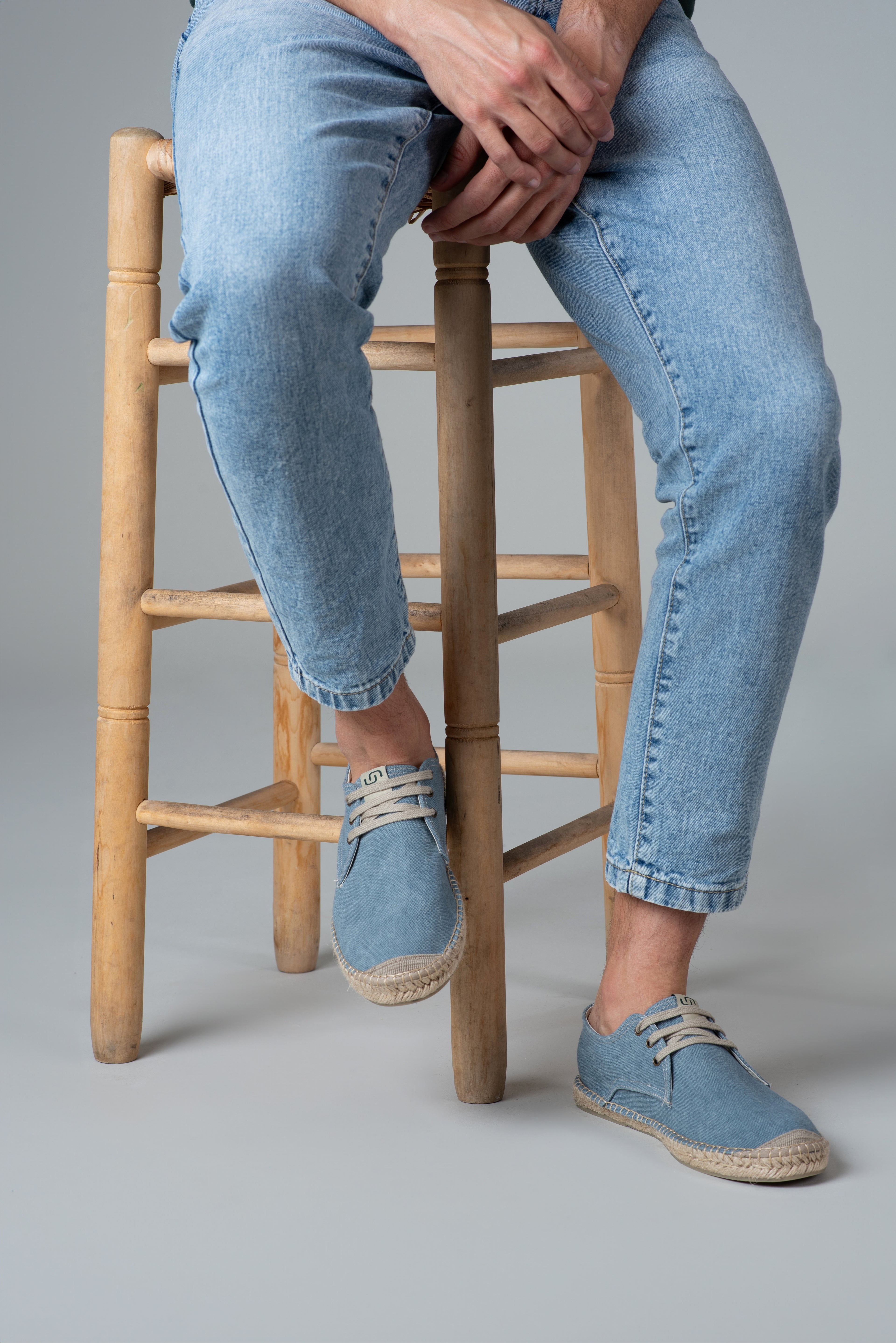 Eivissa Lace-up men espadrilles - Blue colour