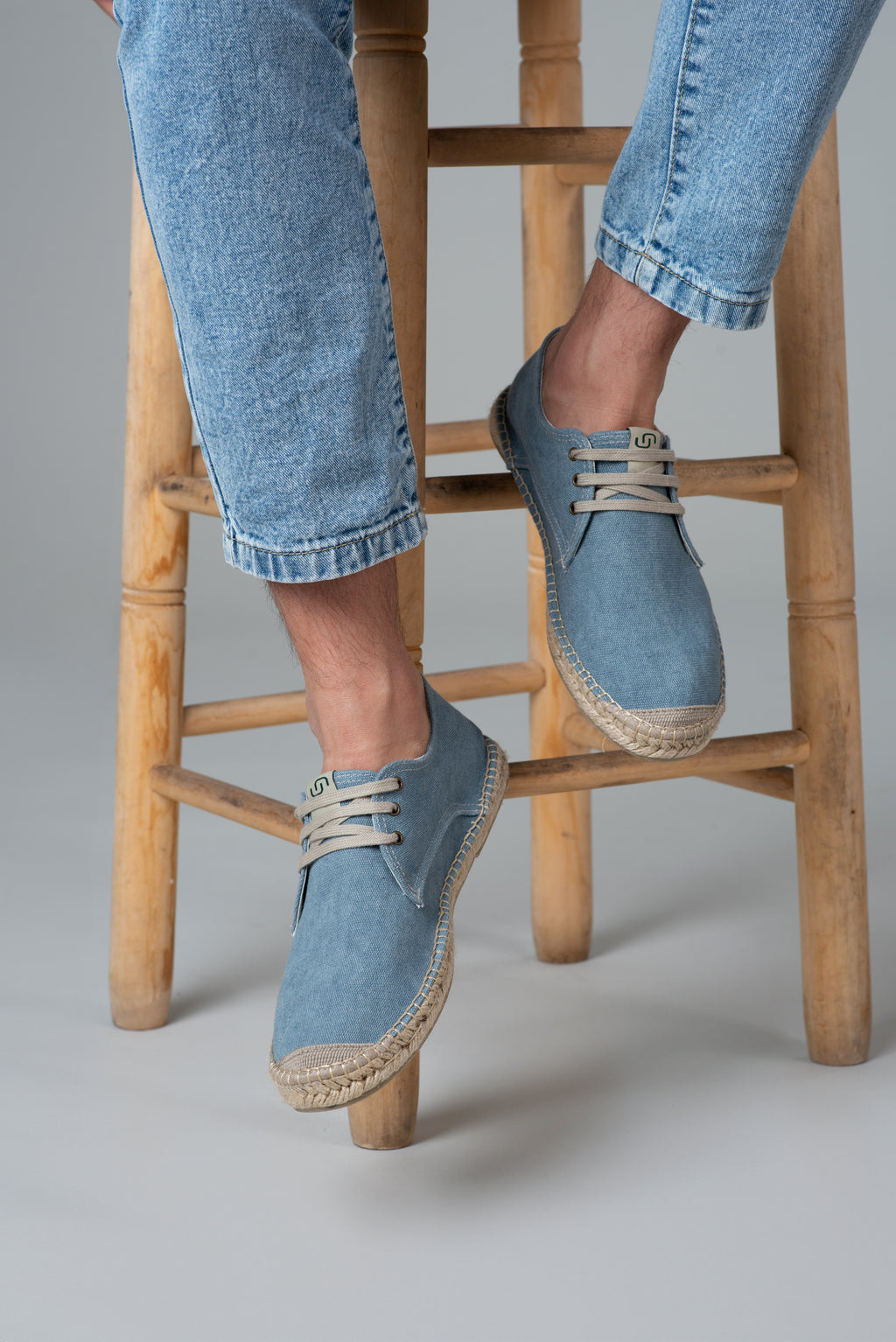 Eivissa Lace-up men espadrilles - Blue colour