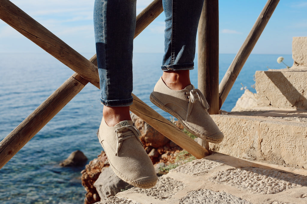 Eivissa lace-up men espadrilles - Beige colour