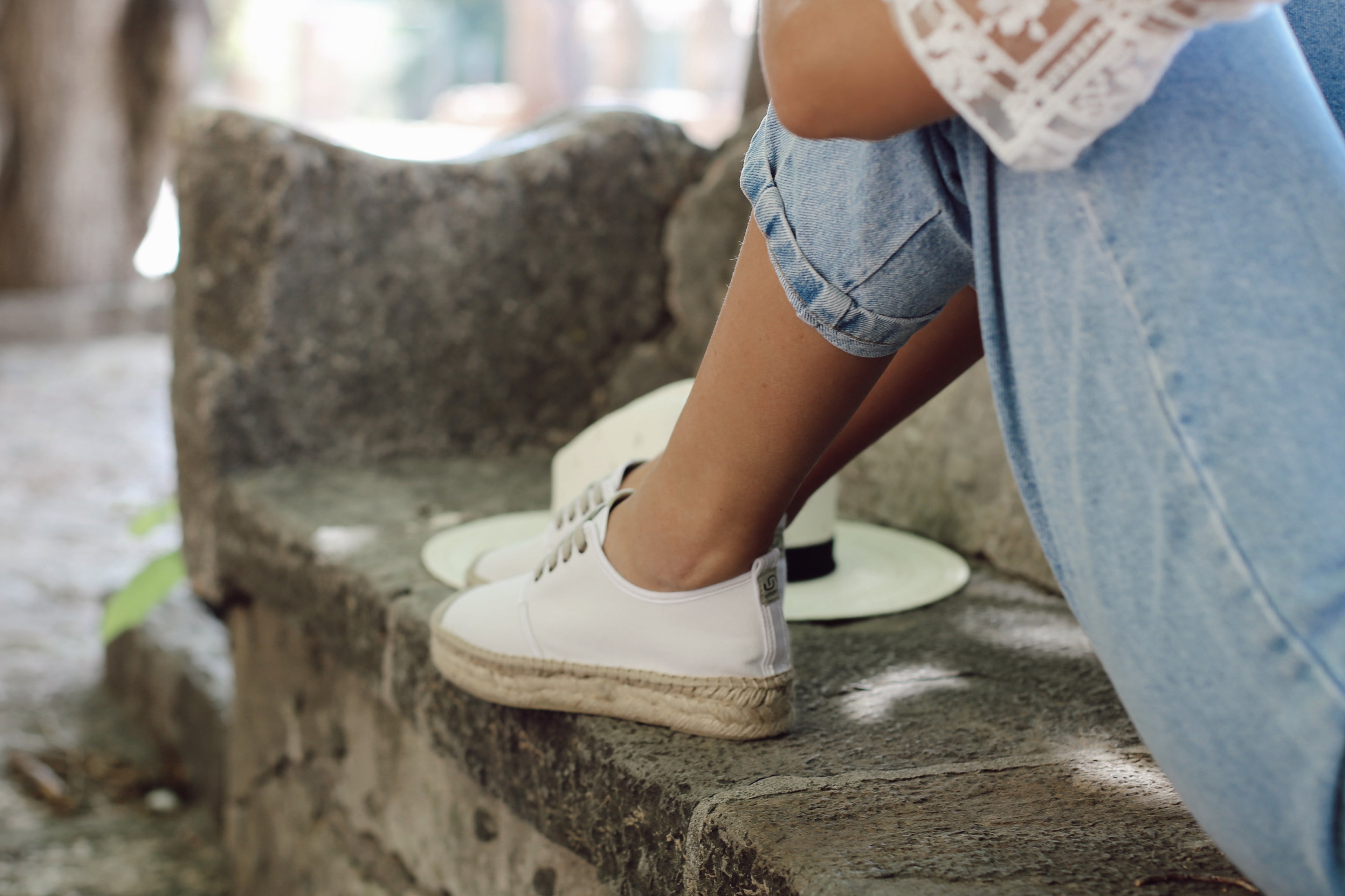 Women Sóller lace-up espadrilles - White colour