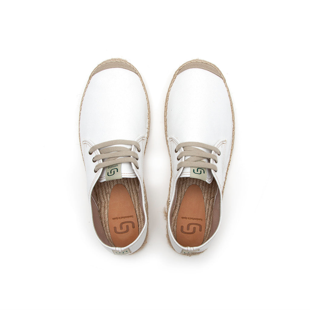 Eivissa lace-up men espadrilles - White colour